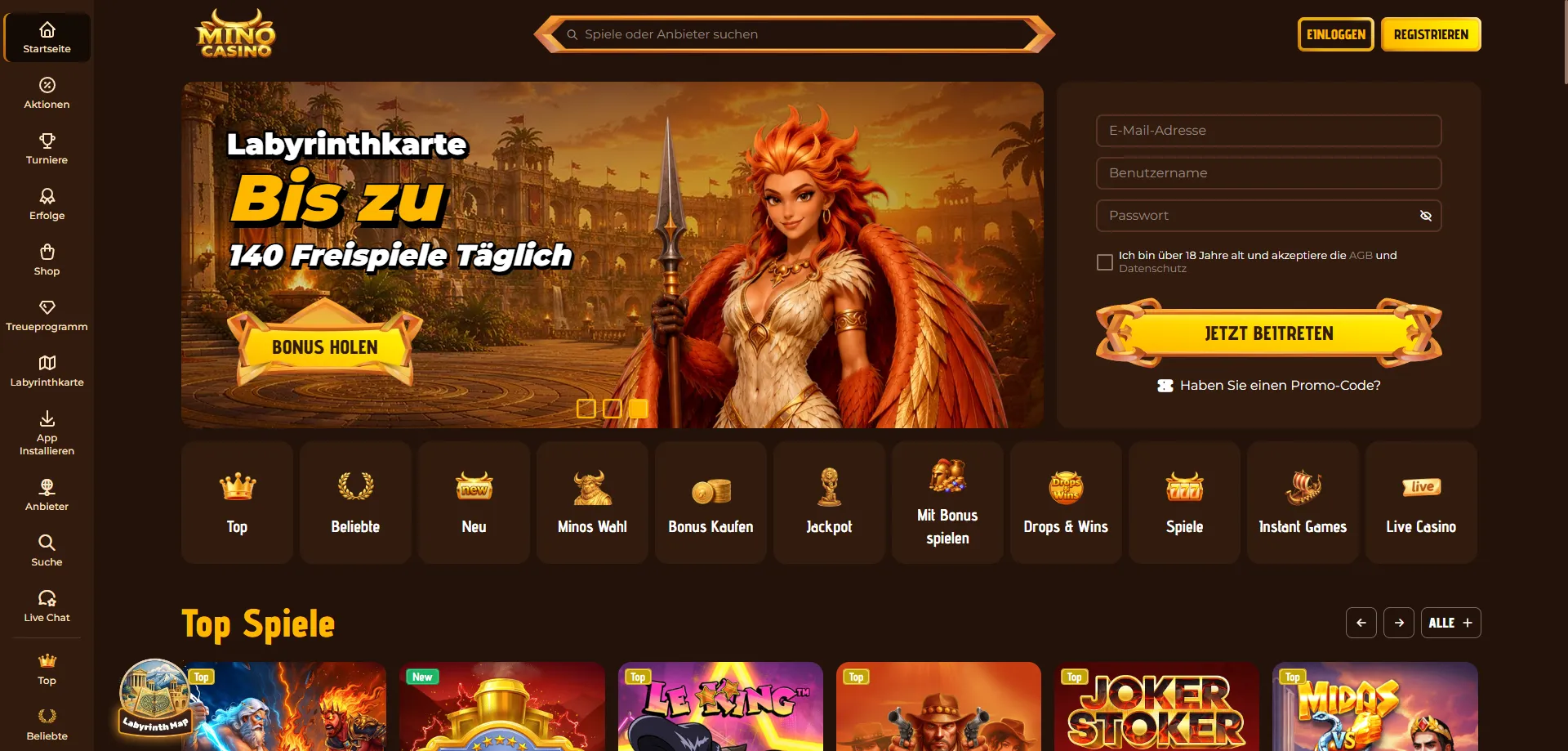Mino Casino Übersicht – Bonus, Spiele und Zahlungen 2026